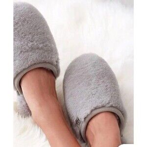 NEW UGG Australia Womens size 9 40 Fluffette Sheepskin Shearling Slipper Gray e